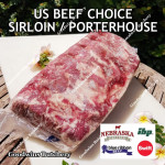 Beef Sirloin America US CHOICE (Striploin / New York Strip / Has Luar) frozen whole cuts +/- 6 kg/pc (price/kg) brand USDA SWIFT (PREORDER 2-3 days notice)